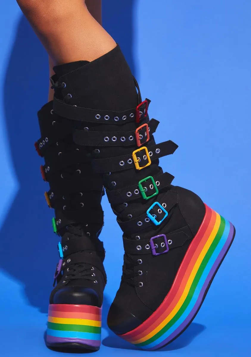 Love Has Won Rainbow Stacked Sneakers-