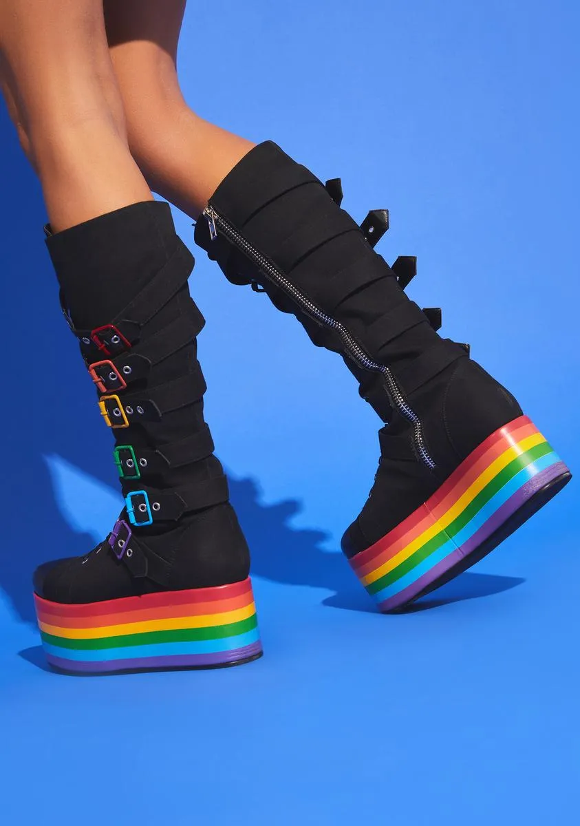 Love Has Won Rainbow Stacked Sneakers-