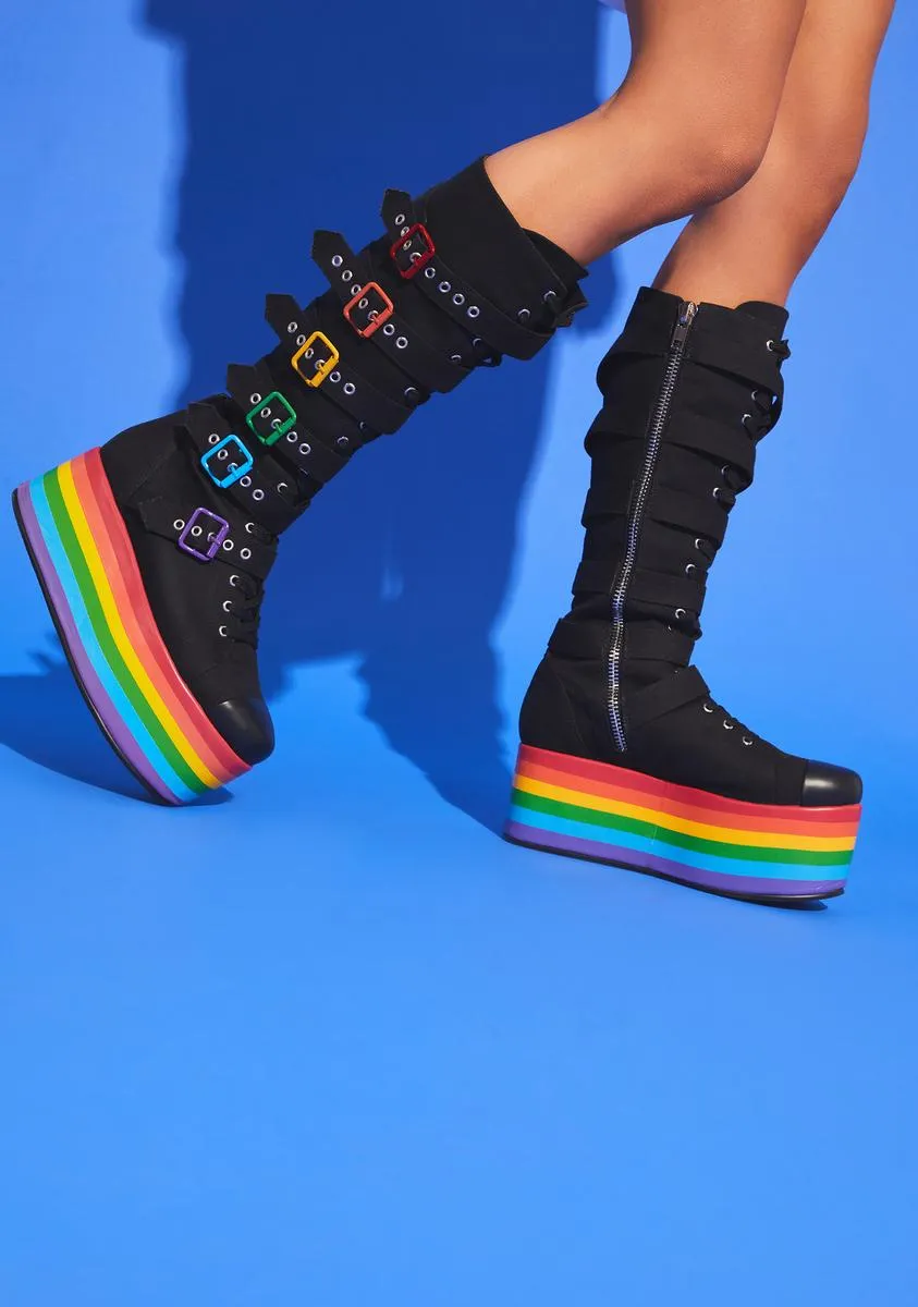 Love Has Won Rainbow Stacked Sneakers-