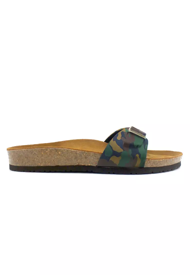 Lyon - Camouflage Leather Sandals & Flip Flops