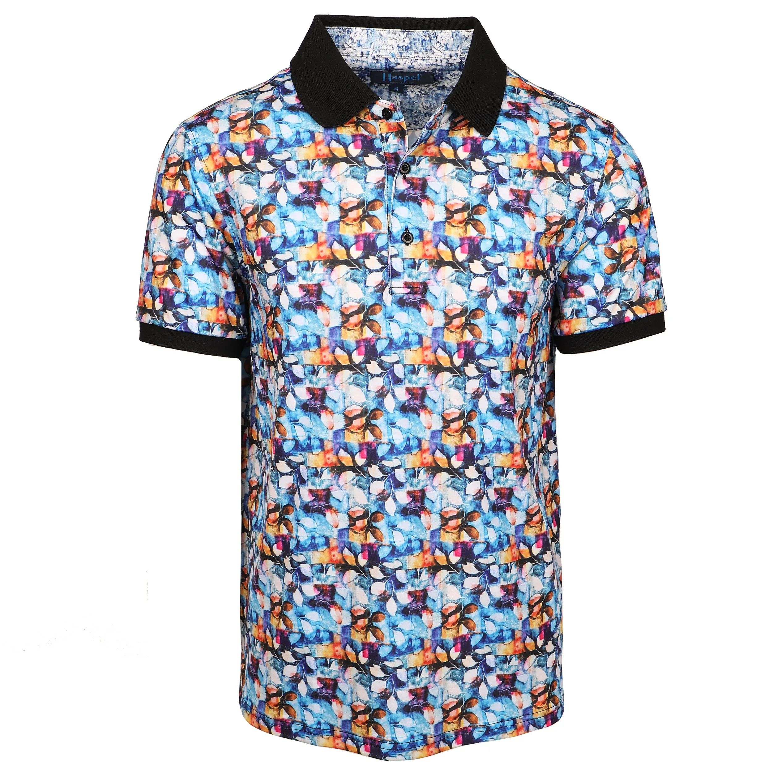 Manchac Graphic Geometric Print Polo