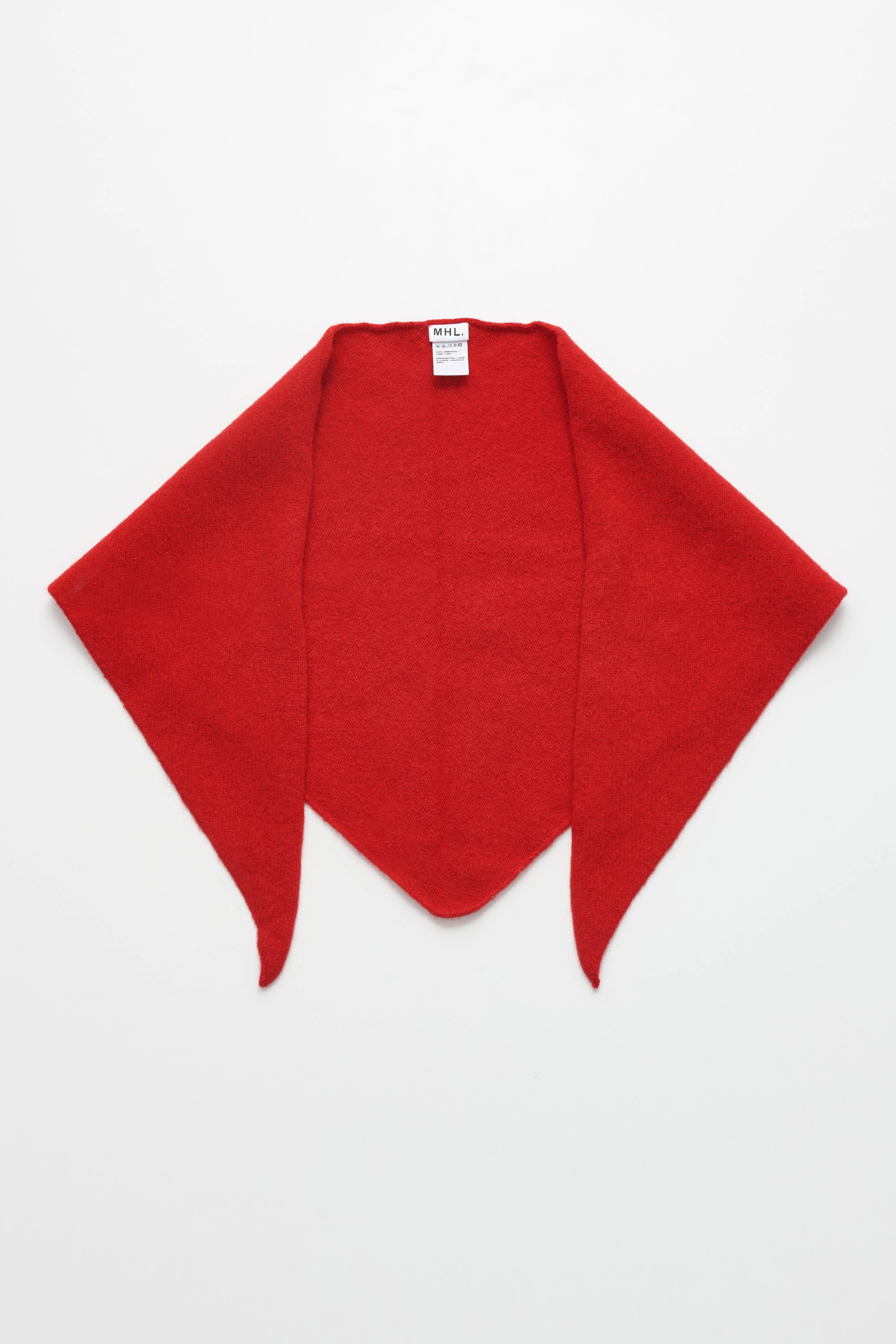 Margaret Howell MHL Scout Scarf Lambswool Sports Red