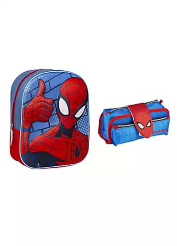 Marvel Spiderman Backpack & Pencil Case Back to School Set | Look Again