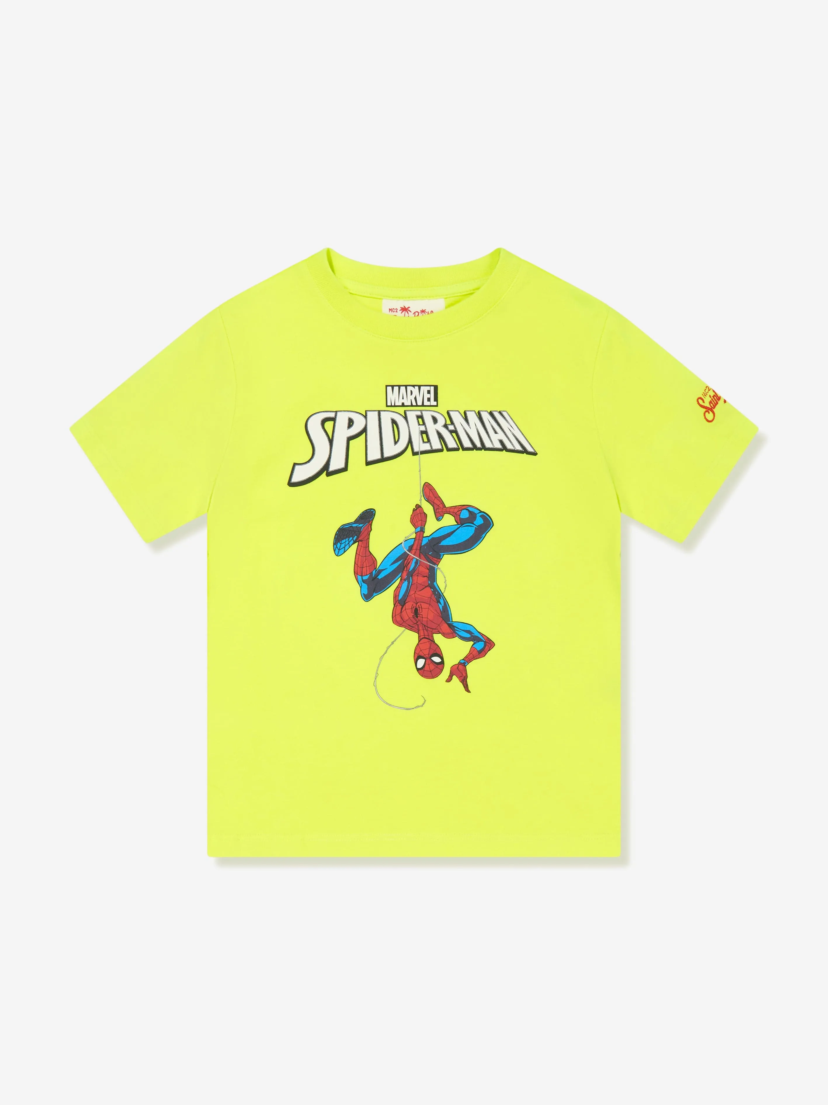 MC2 Saint Barth Boys Marvel Spiderman T-Shirt in Yellow