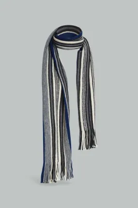 Men Multicolour Striped Scarf