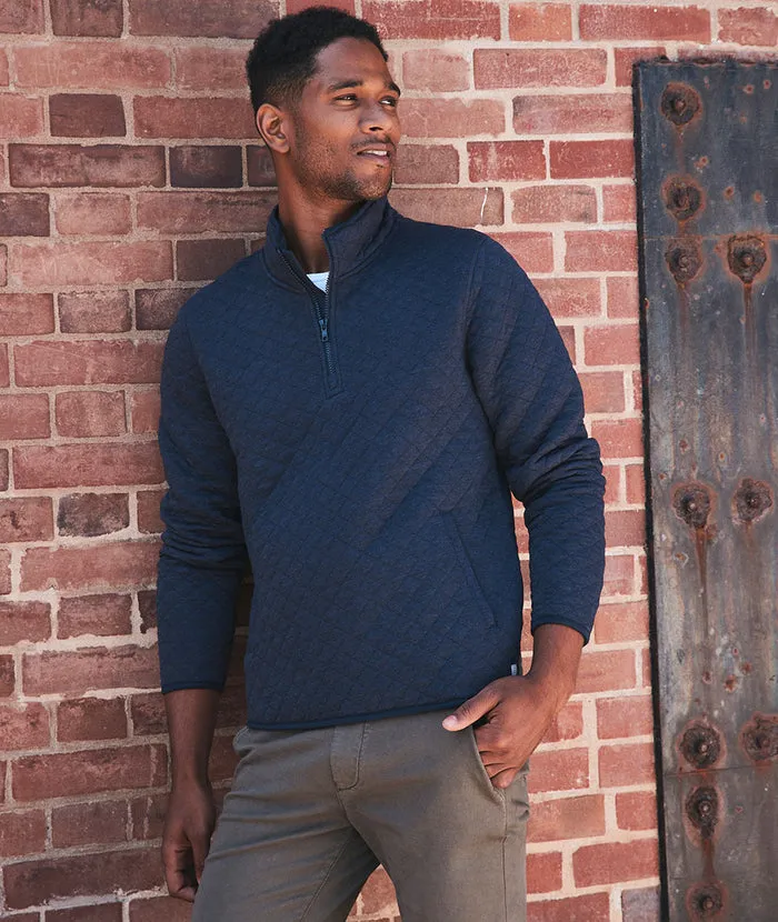 Men's Corbet Quarter Zip Pullover in Navy