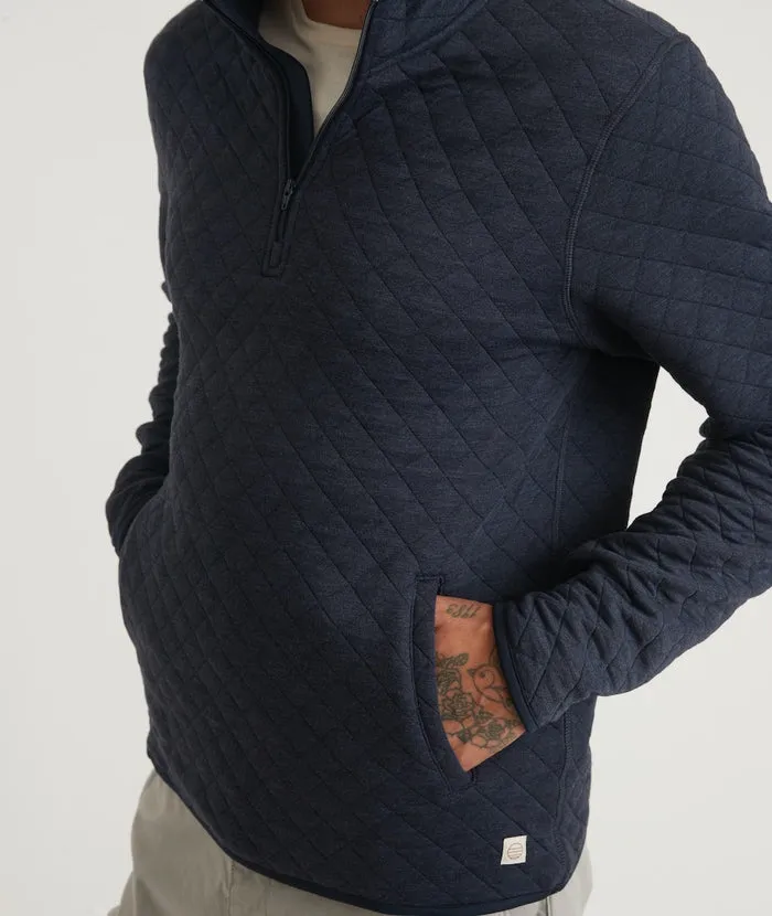 Men's Corbet Quarter Zip Pullover in Navy