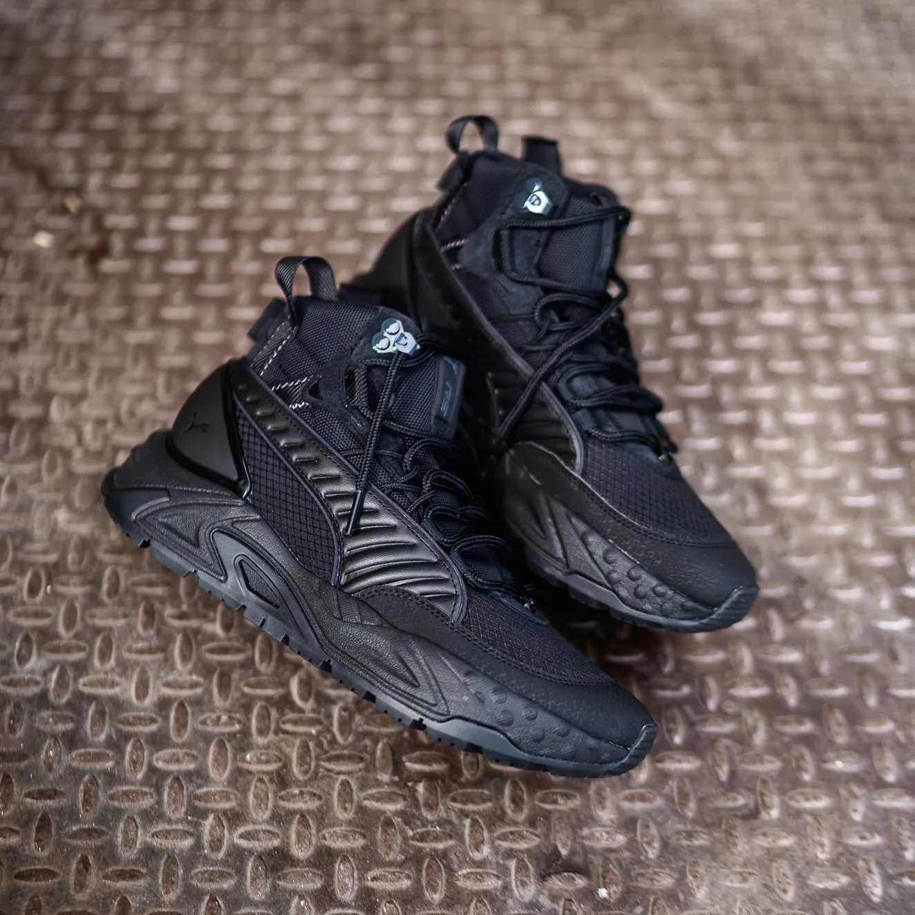 Mens Puma RS-Trck Mid Lifestyle (Triple Black)