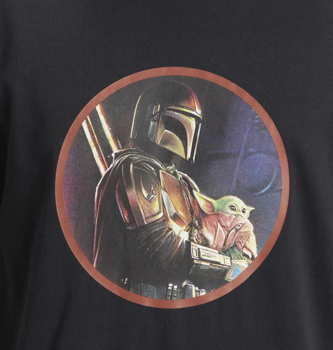 men's t-shirt DC - Star Wars MANDO AND THE CHILD HSS - BLACK PIGMENT DYE - ADYZT05316-KYBW  -  Metal-shop