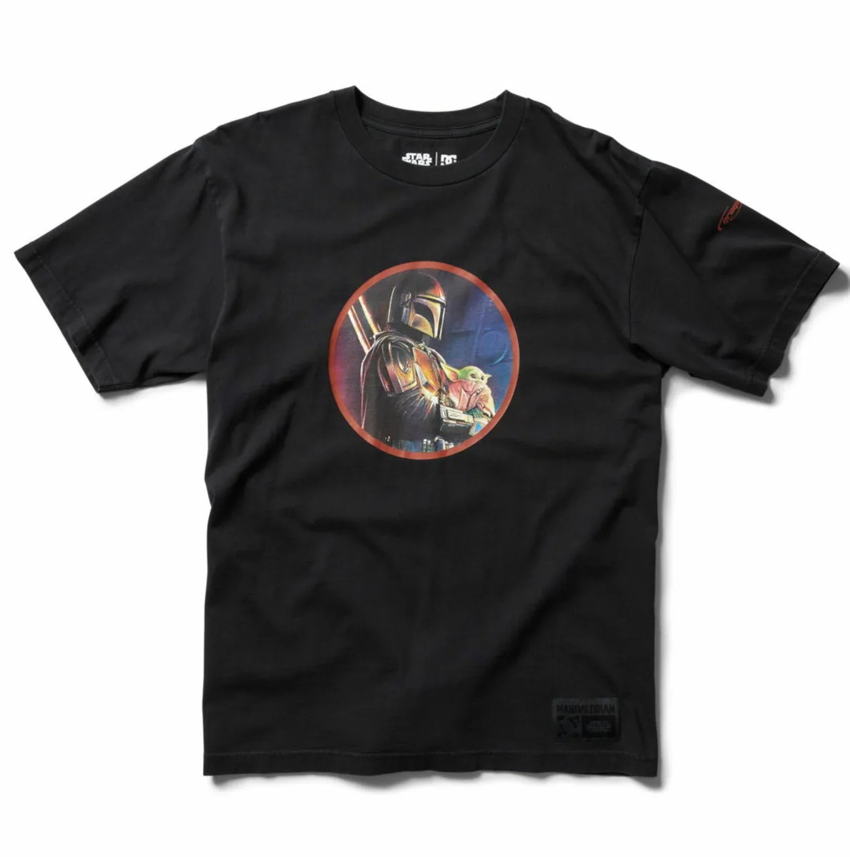 men's t-shirt DC - Star Wars MANDO AND THE CHILD HSS - BLACK PIGMENT DYE - ADYZT05316-KYBW  -  Metal-shop