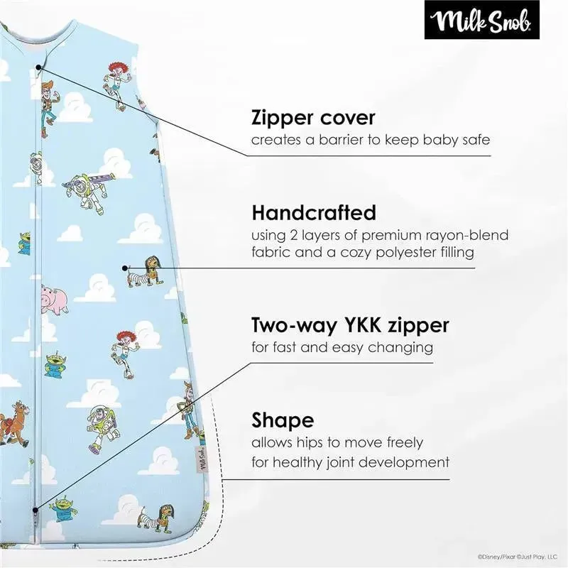 Milk Snob - Disney Baby Sleeping Sack, Sleeveless Sleep Bag and Wearable Zip Up Blanket, Toy Story