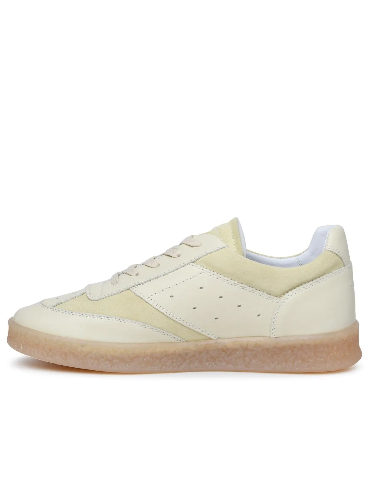 Mm6 Maison Margiela    Mm6 Maison Margiela Ivory Lear Sneakers