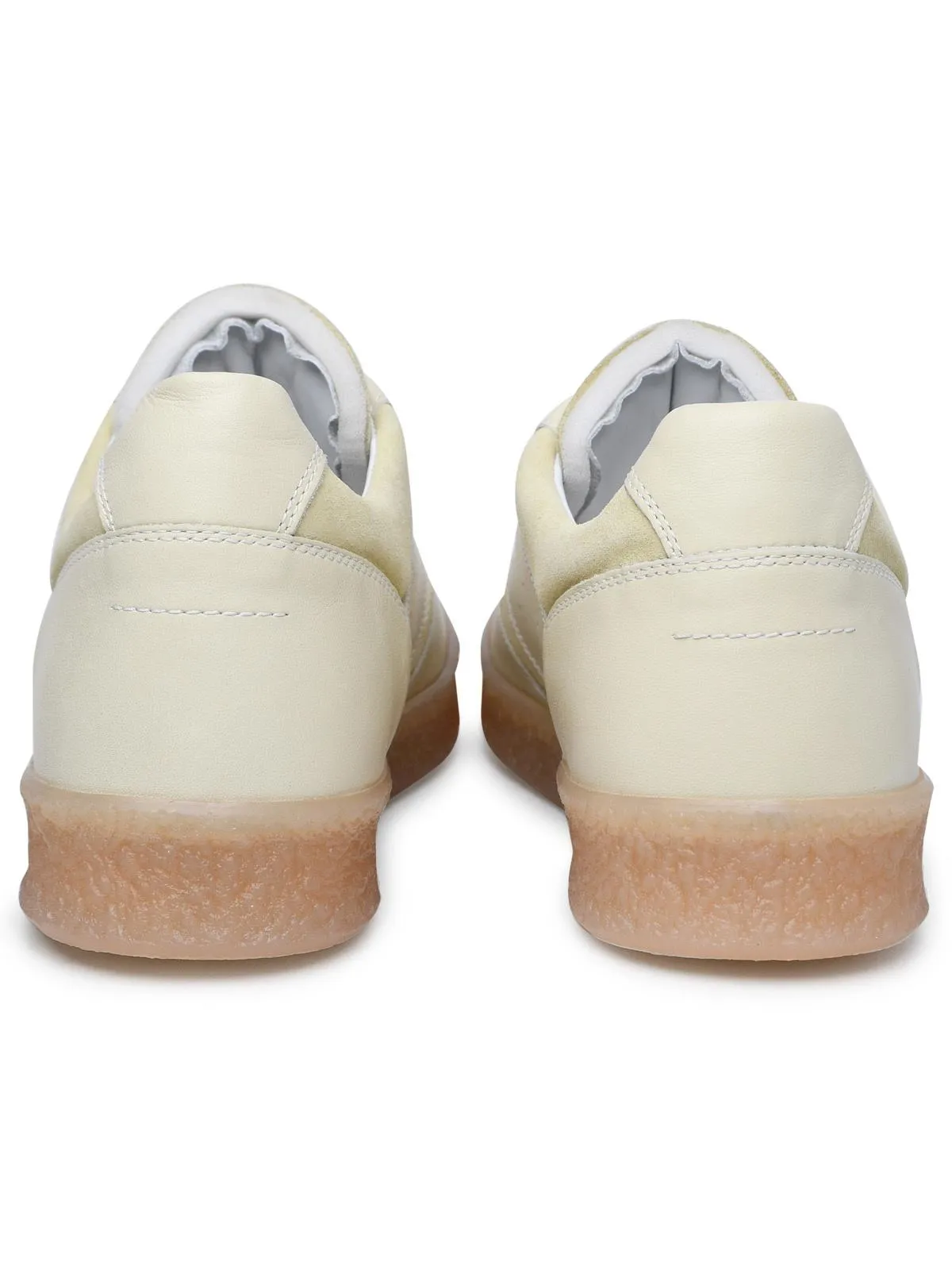 Mm6 Maison Margiela    Mm6 Maison Margiela Ivory Lear Sneakers