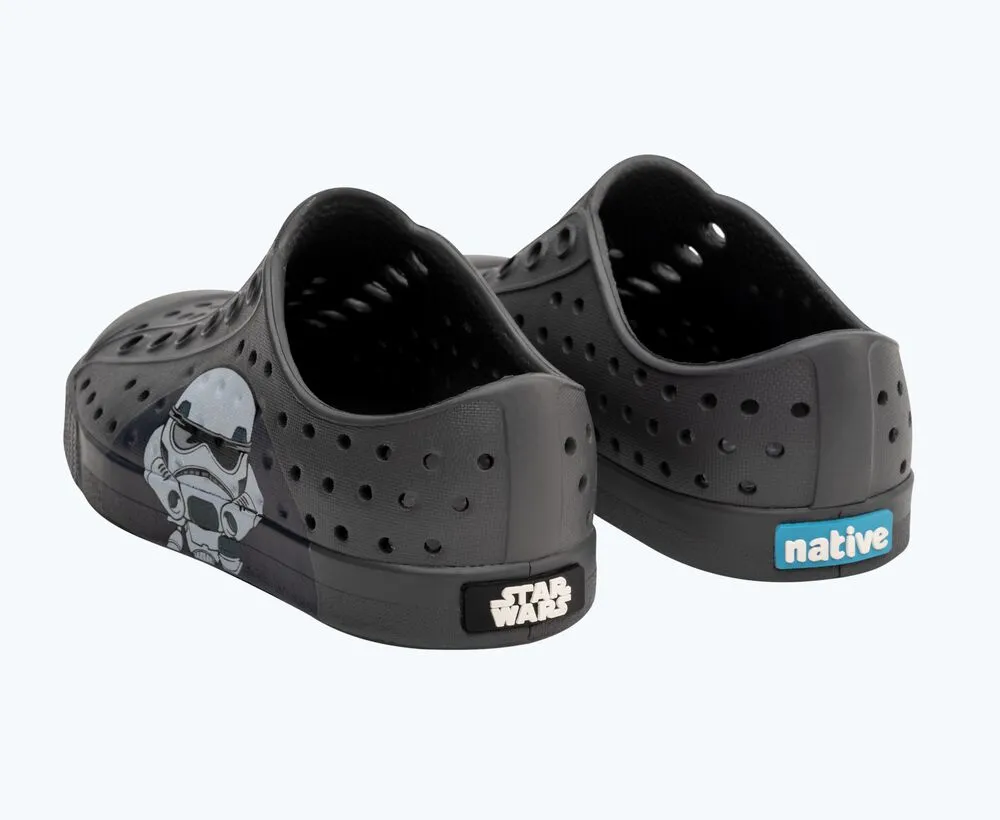 Native Shoes Dublin Gray/Darth BFF Jefferson Star Wars Block Shoe