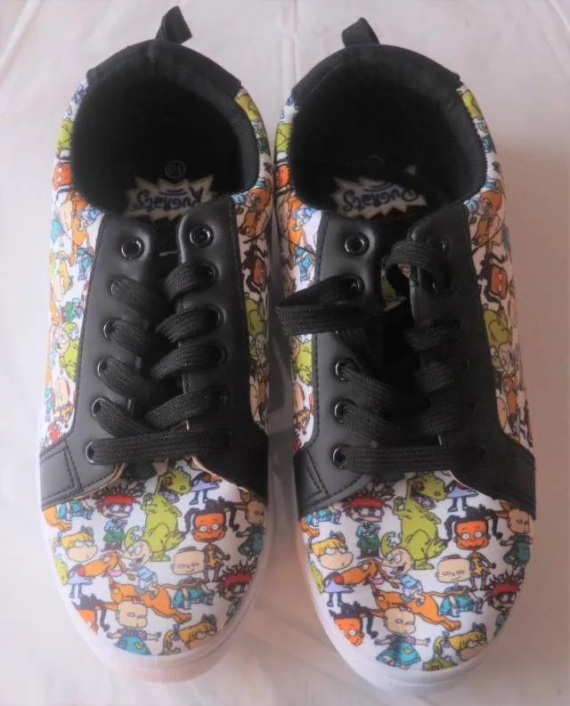 New rugrats cartoon viacom nickelodeon black sneakers size 10