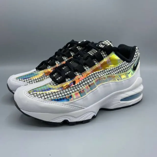 Nike Air Max 95 GS White Black Blue Gaze