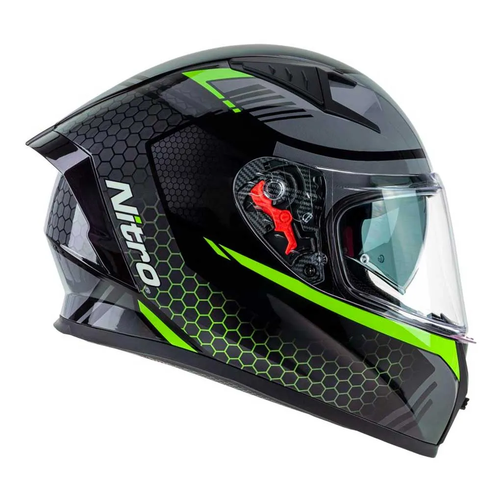 Nitro - N501 Black/Green Helmet