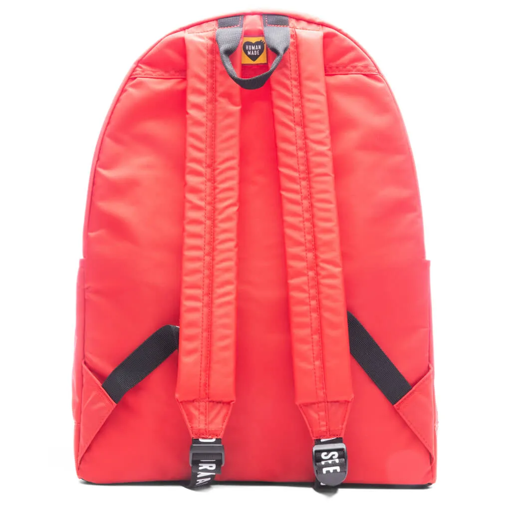 Nylon Heart Backpack - Red