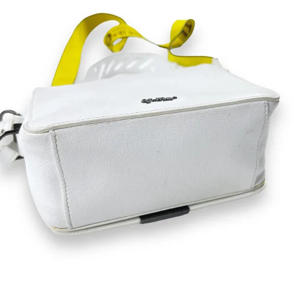 Off-White Binder White Leather Cross Body Bag 