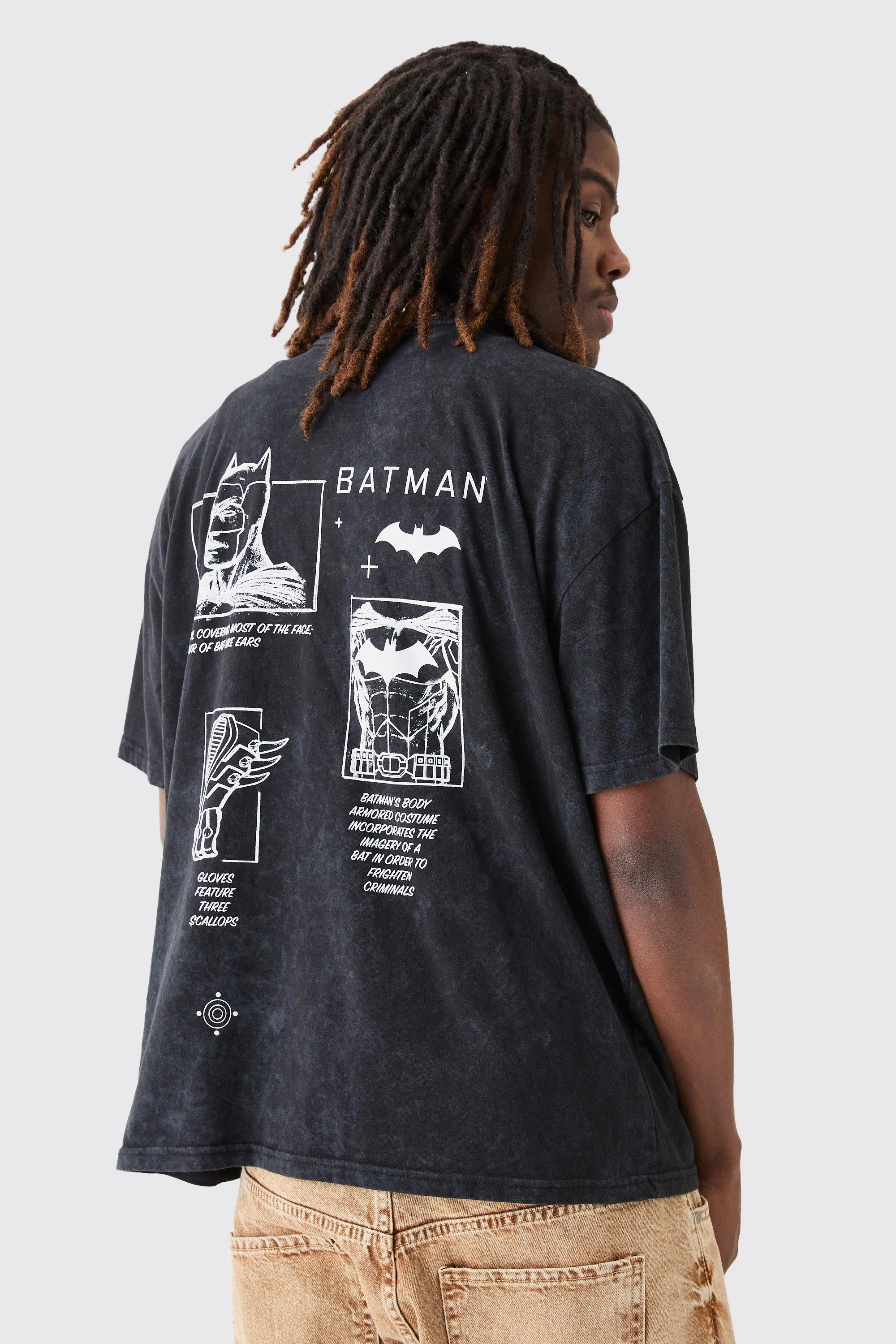 Oversized Batman Wash License T-shirt