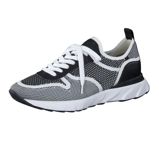 paul green Knit Calf women's sneakers in knitted look sustainable sneakers with removable footbed 5124-01 Black/White