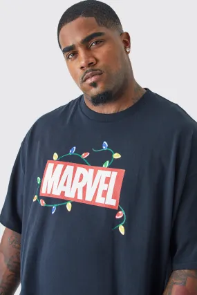 Plus Oversized Marvel Christmas License T-shirt | boohooMAN UK