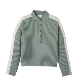 Polo collar jumper Celadon - Knit