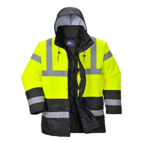 Portwest S466 Hi-Vis Contrast Jacket - Yellow / Black - 2XL