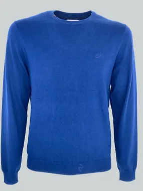 PULLOVER UOMO BLU MISTO LANA