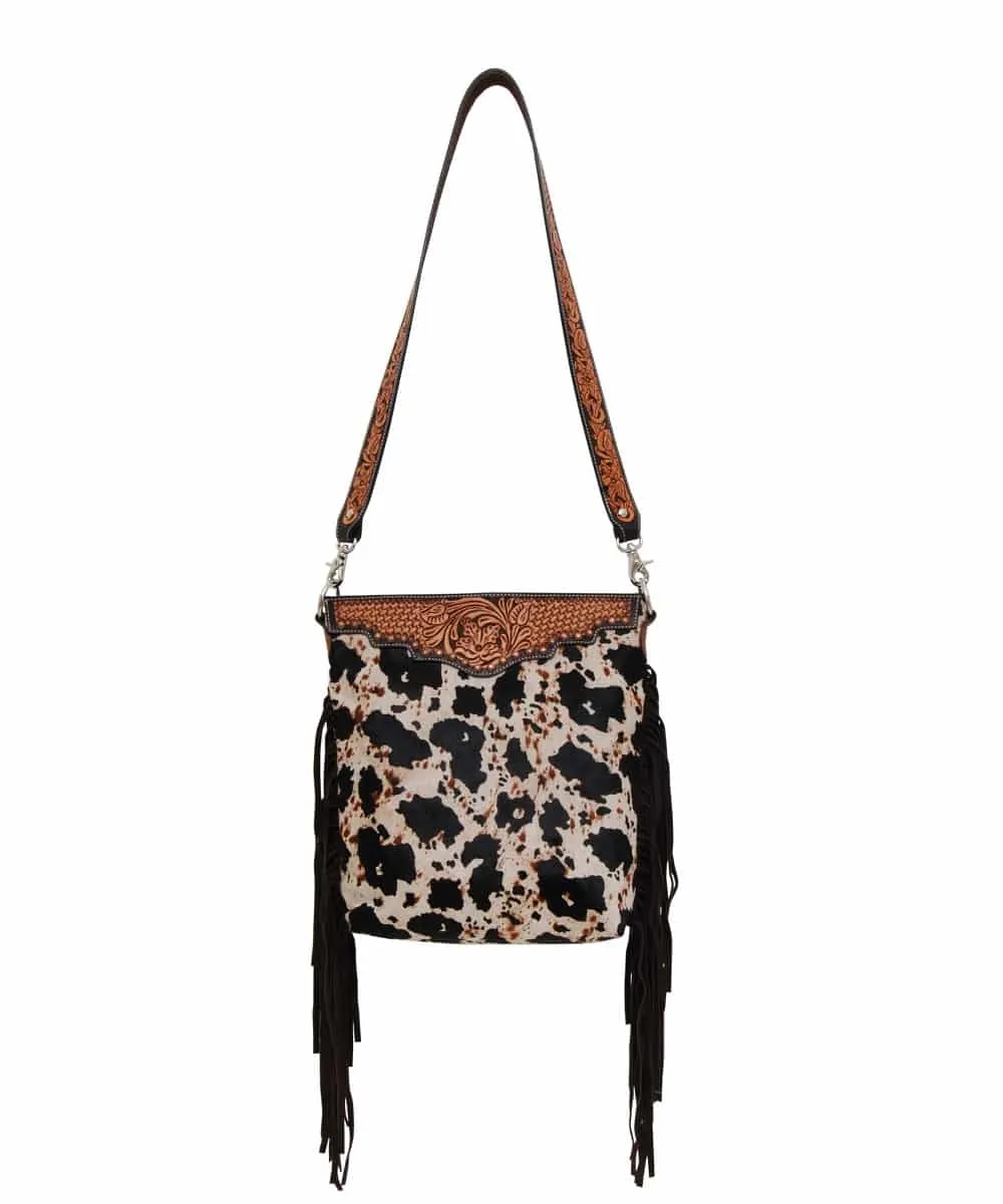 Rafter T Ranch Women's Peppered Cowhide Crossbody Purse