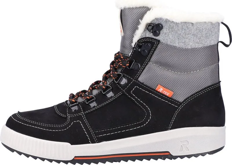 Rieker Black/Grey Warm Lined Boot