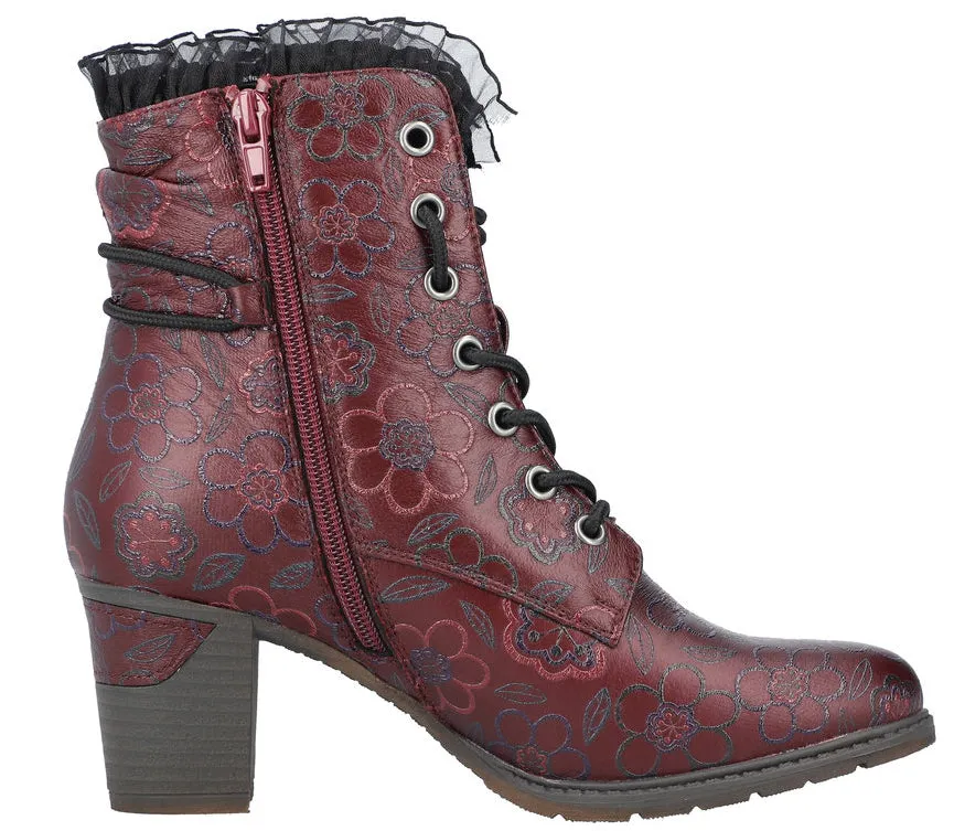 Rieker Bordeaux Warmlined Heeled Boot