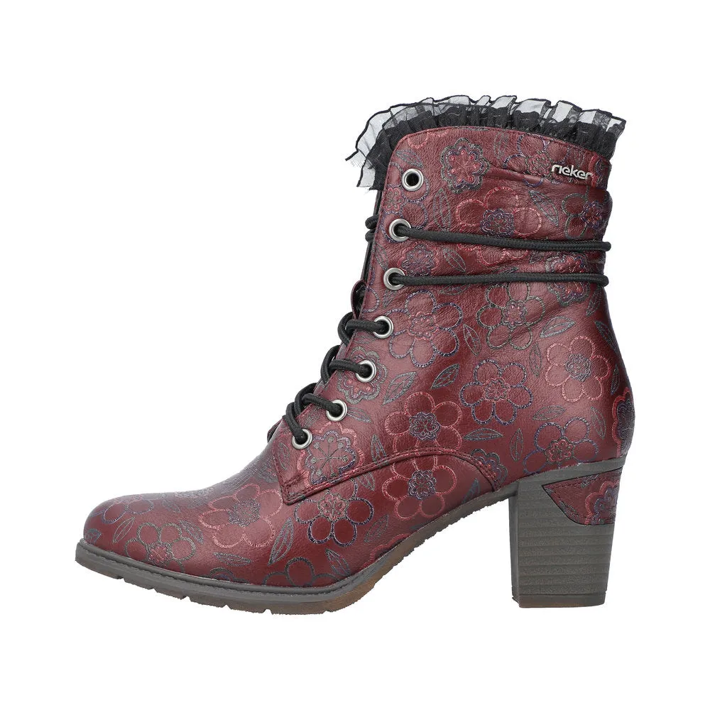 Rieker Bordeaux Warmlined Heeled Boot