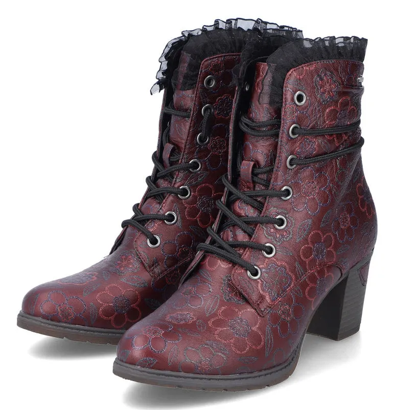 Rieker Bordeaux Warmlined Heeled Boot