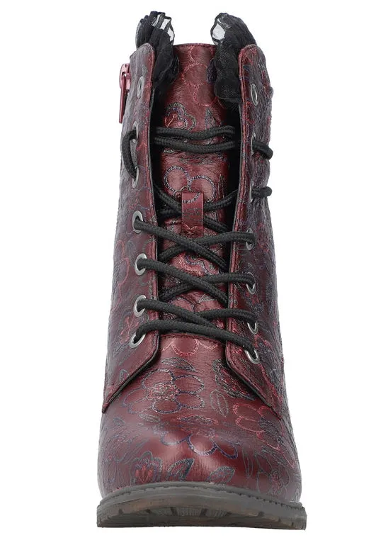 Rieker Bordeaux Warmlined Heeled Boot