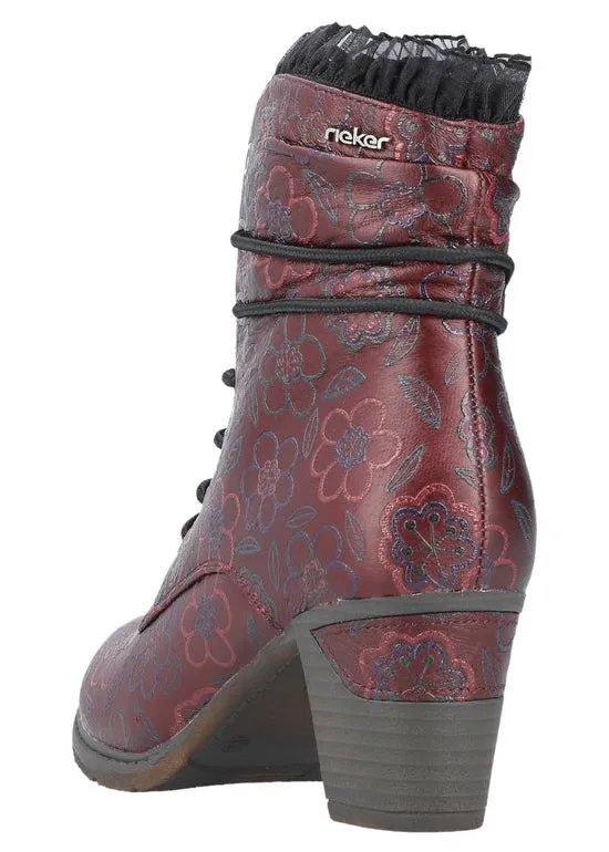 Rieker Bordeaux Warmlined Heeled Boot