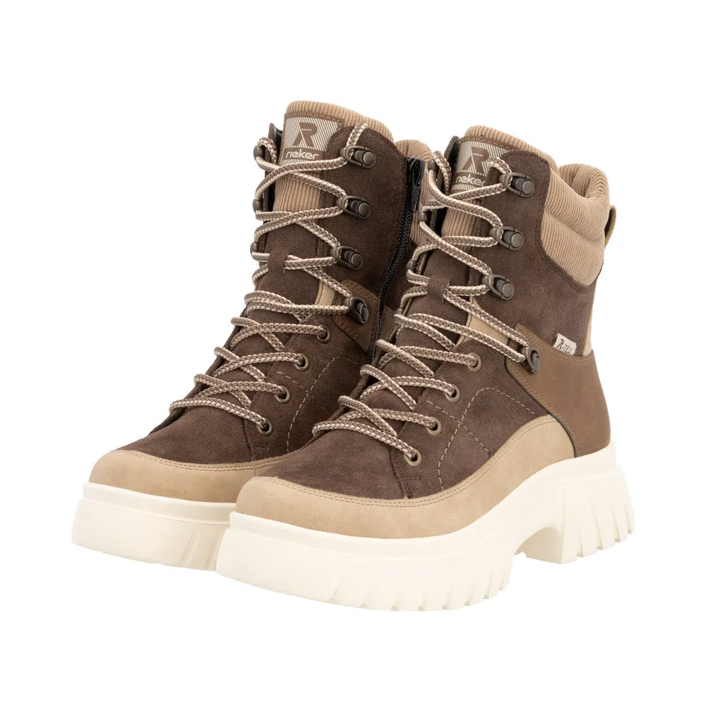 Rieker Brown Lace Up Boot