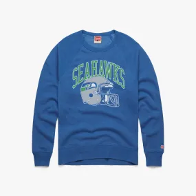 Seattle Seahawks Helmet Retro Crewneck