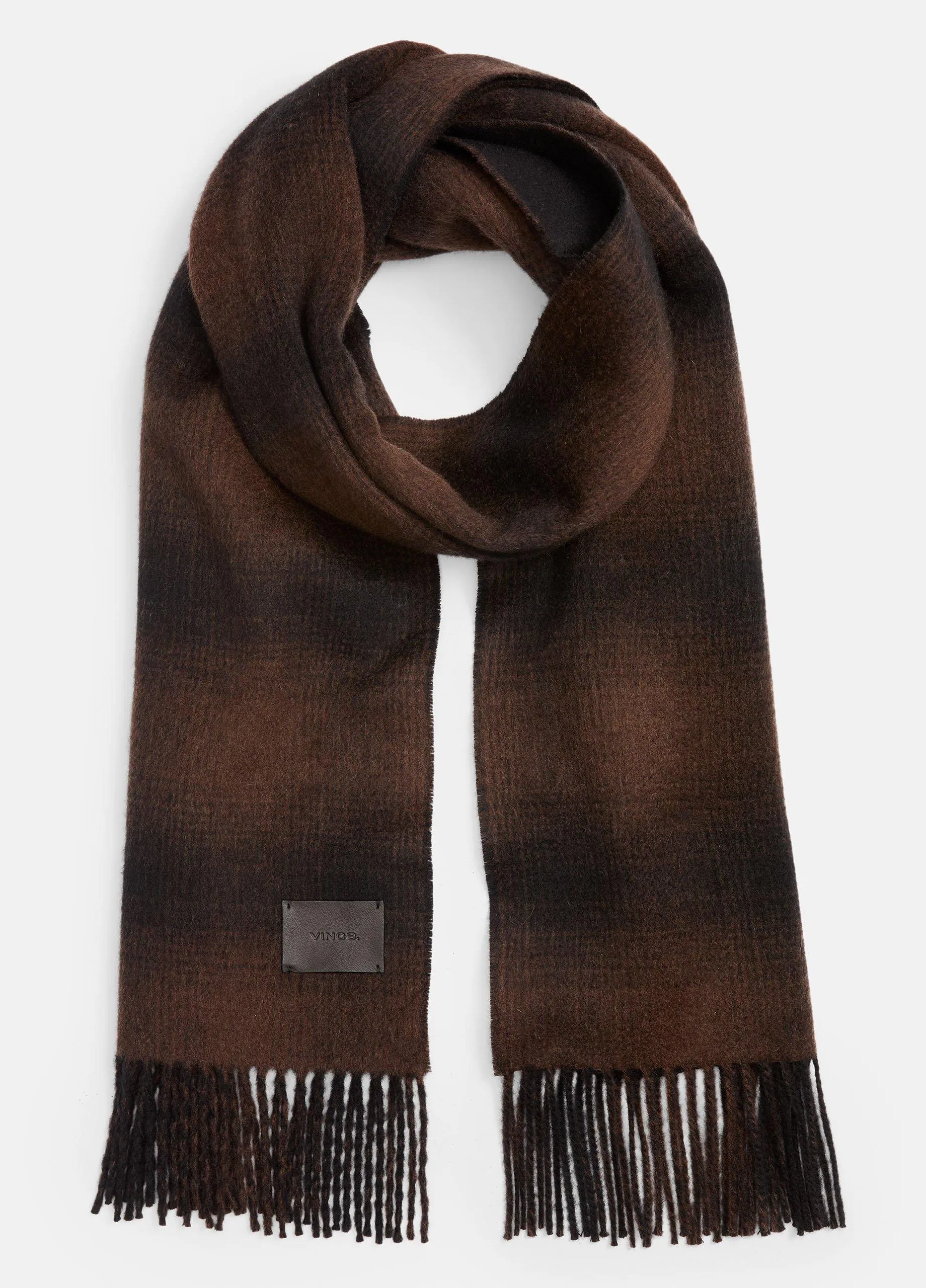 Shadow Plaid Double-Face Cashmere Scarf