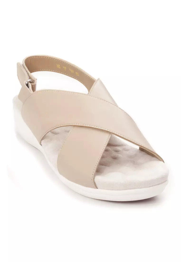 Shu Talk AMAZTEP Simple Leather Causal Comfy Sandals