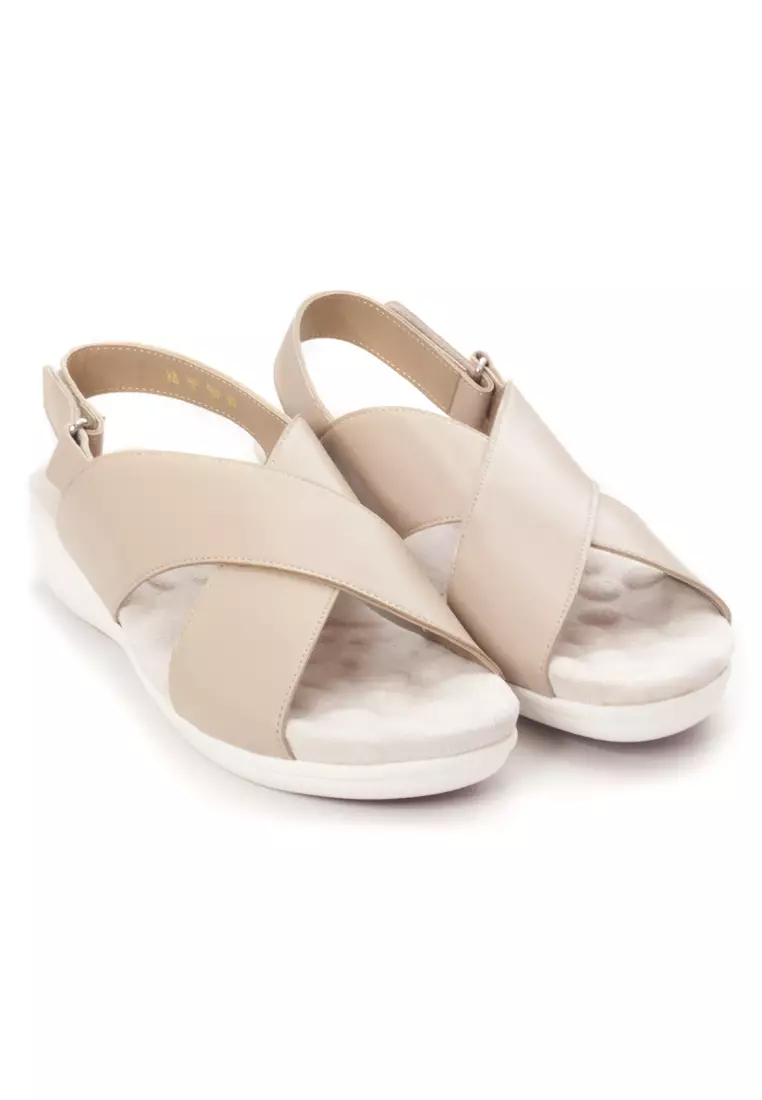 Shu Talk AMAZTEP Simple Leather Causal Comfy Sandals