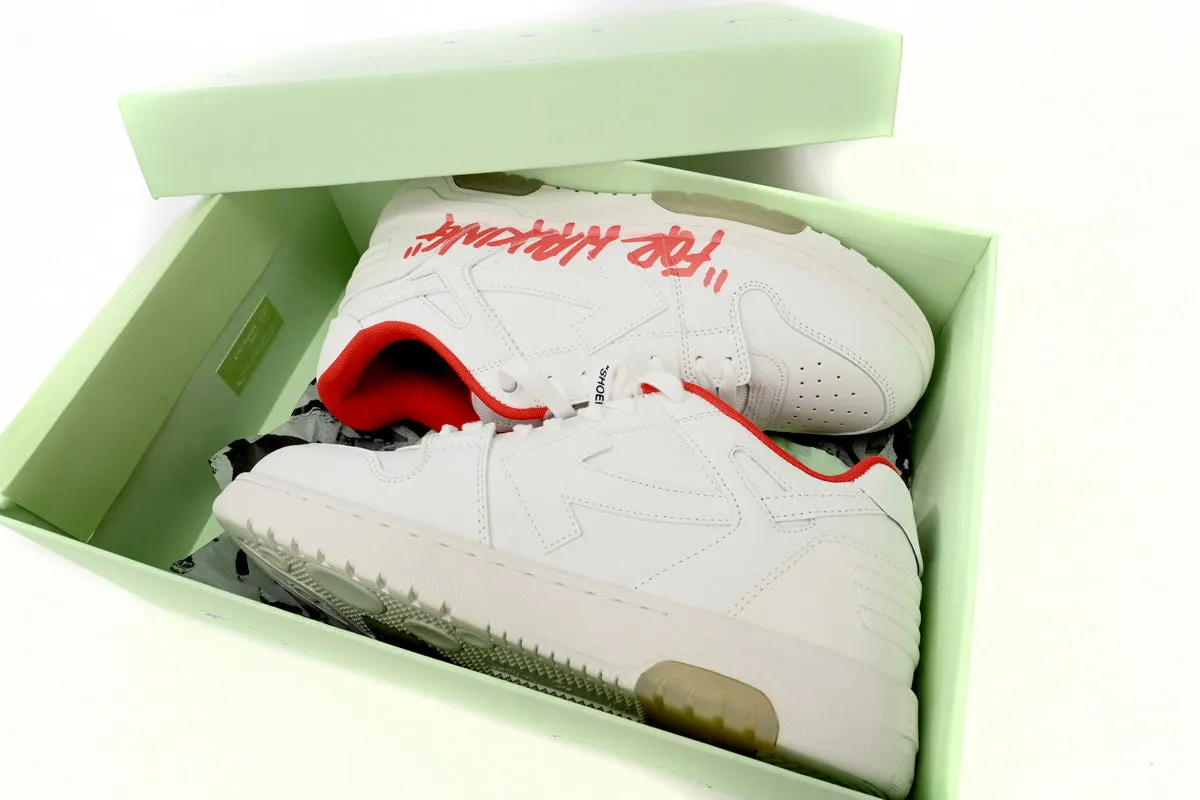 Sneakers White & Red Writing 2023