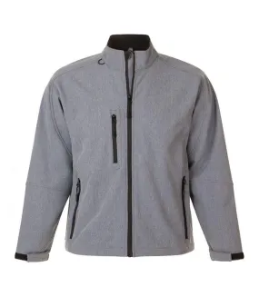 SOLS Mens Relax Soft Shell Jacket (Breathable, Windproof And Water Resistant) (Grey Marl) - UTPC347