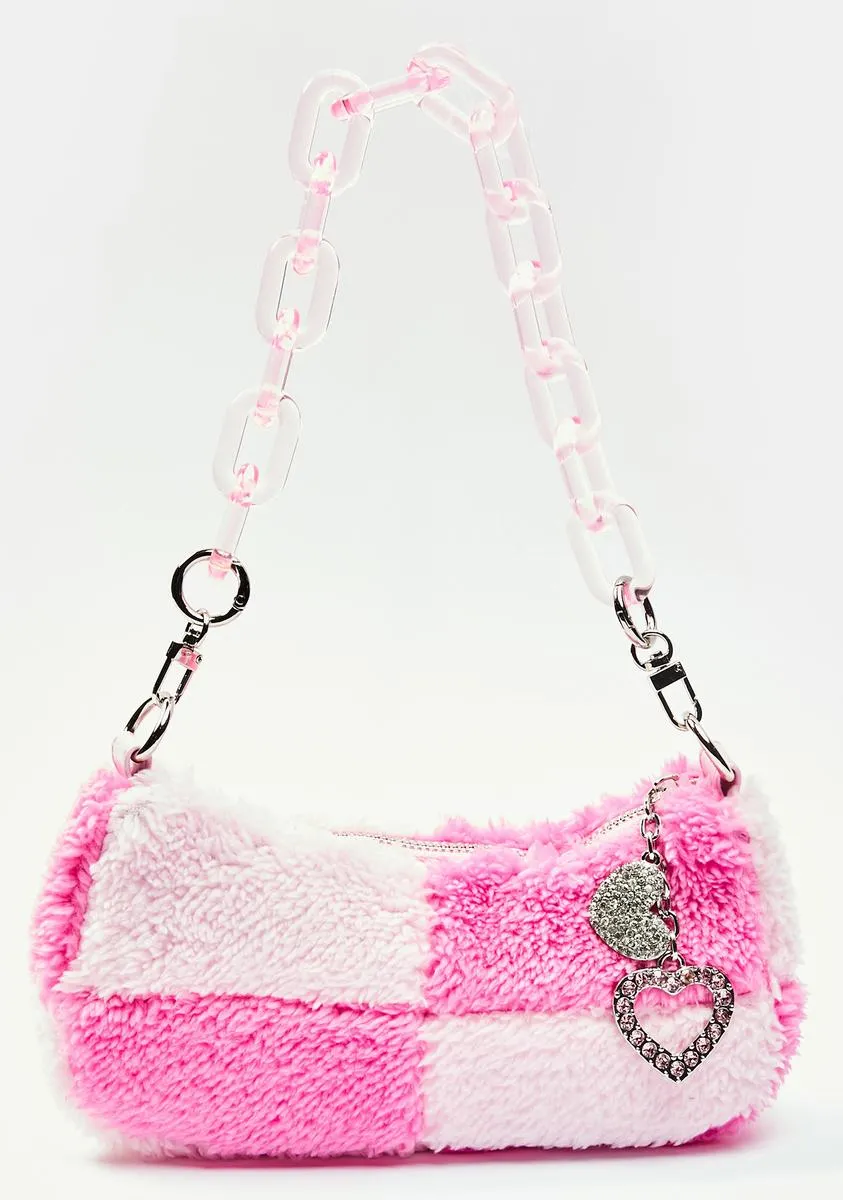 Spoil Myself Fuzzy Shoulder Bag-