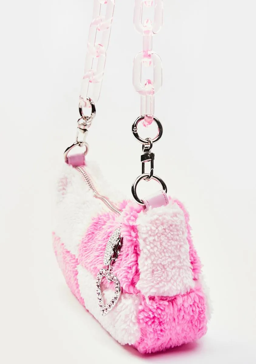 Spoil Myself Fuzzy Shoulder Bag-