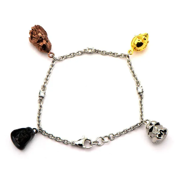 Star Wars Character Heads Charm Bracelet