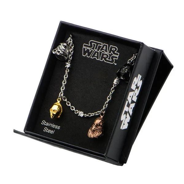 Star Wars Character Heads Charm Bracelet