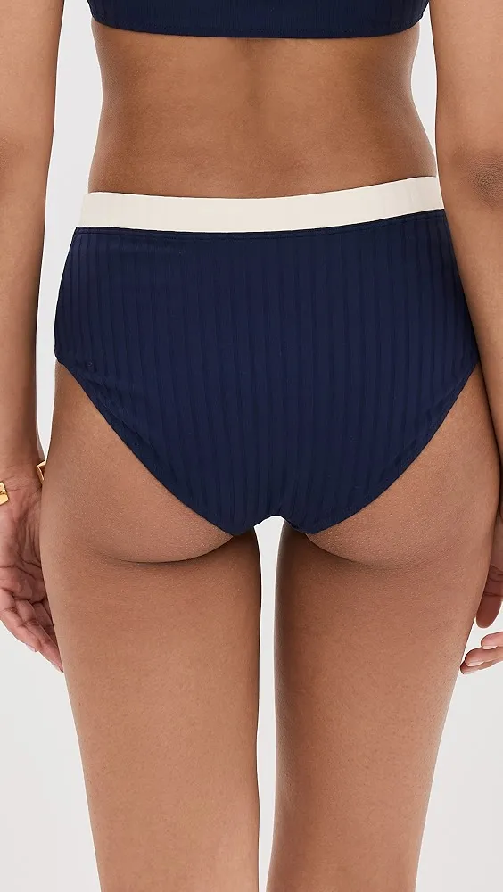 STAUD   Devon High Rise Bikini Bottoms 