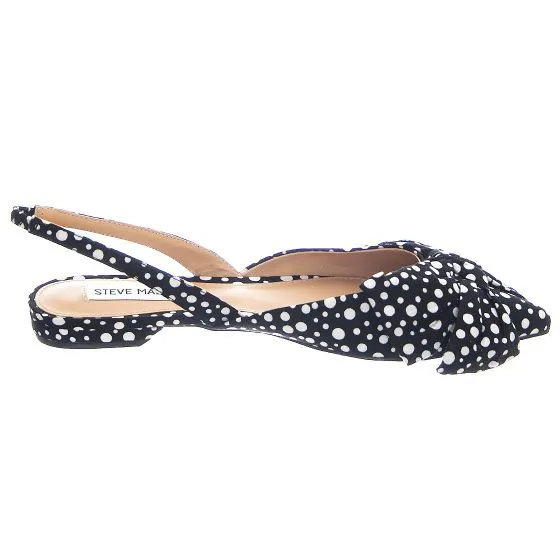 Steve Madden Womens Bowie Black Polka Dot Sandals