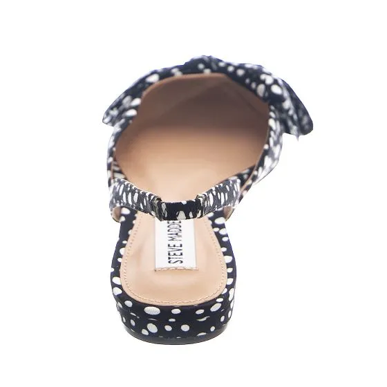 Steve Madden Womens Bowie Black Polka Dot Sandals